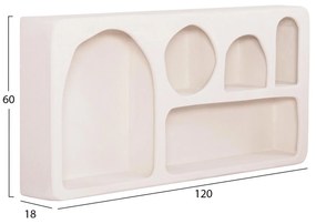ΡΑΦΙ ΤΟΙΧΟΥ ΣΕΙΡΑ SANTORINI MDF ΣΕ ΥΠΟΛΕΥΚΟ 120x18x60Υεκ.