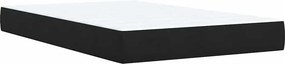 vidaXL Κρεβάτι Boxspring με Στρώμα Μαύρο 120x190 εκ. Βελούδινο