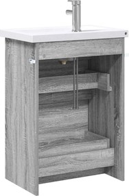 vidaXL Σετ Επίπλων Μπάνιου Γκρι Sonoma 61 x 40 x 84,5 εκ