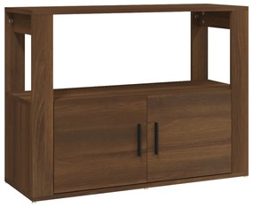 vidaXL Ντουλάπι Καφέ Δρυς 80x30x60 εκ. από Επεξεργασμένο Ξύλο