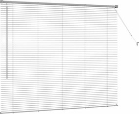 vidaXL Βενετσιάνικες Ρόδες Ασημί 130 x 155 εκ Αλουμίνιο