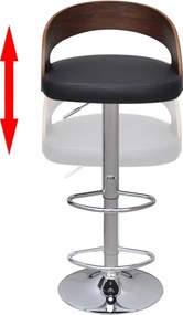 vidaXL Σκαμπό Μπαρ 2 τεμ. από Λυγισμένο Ξύλο