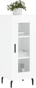 vidaXL Ντουλάπι Γυαλιστερό Λευκό 34,5x34x90 εκ. Επεξεργασμένο Ξύλο