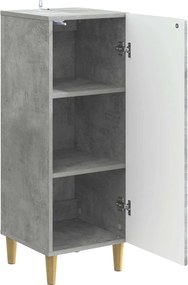 vidaXL Πλαϊνό γραφείο Γκρι Σκυροδέματος 33 x 34,5 x 90 εκ