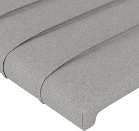 vidaXL Κεφαλάρι Ανοιχτό Γκρι 180x5x118/128 εκ. Ύφασμα