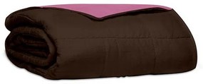 Κουβερλί percale μονόχρωμο Brown/Pink Μονό (160x220)