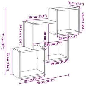 ΝΤΟΥΛΑΠΙ ΤΟΙΧΟΥ ΓΚΡΙ SONOMA 78X18X71 ΕΚ. ΕΠΕΞΕΡΓΑΣΜΕΝΟ ΞΥΛΟ 854810