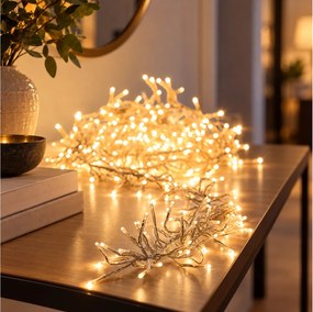 1512 LED Φωτάκια - 11 Μέτρα - Χρονοδιακόπτης - Θερμό Λευκό