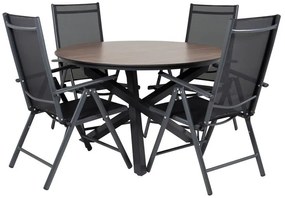 Σετ Τραπέζι και καρέκλες Dallas 3686, HPL, Ύφασμα, Μέταλλο | Epipla1.gr