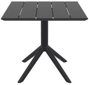 PARIS BLACK 80X80X74εκ. ΤΡΑΠΕΖΙ ΠΟΛΥΠΡΟΠΥΛΕΝΙΟΥ