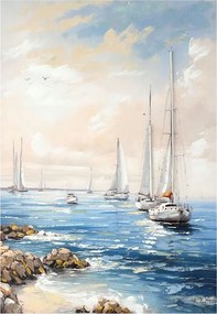 Πίνακας σε καμβά Sailsy Inart 70x3x100εκ