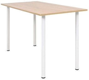 vidaXL Τραπεζαρία Χρώμα Δρυός και Λευκό 120 x 60 x 73 εκ.