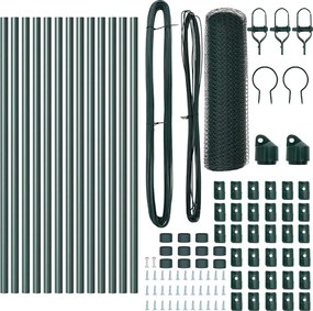 vidaXL Στύλος Περιφράξεων Πράσινο 25 x 0,4 m (13 mm πλέγμα)