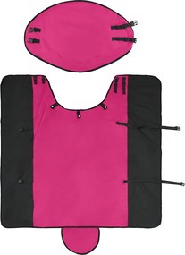 vidaXL Σαμάρι Ίππου Ροζ και Μαύρο 75 cm Πολυεστέρας