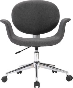 vidaXL Καρέκλες Τραπεζαρίας Περιστρεφόμενες 2 τεμ. Γκρι Υφασμάτινες