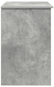 vidaXL Γραφείο με Αποθήκευση Γκρι Σκυρόδεμα 90x49.5x75 εκ. Κατασκευασμένο ξύλο