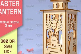 Σετ των 2 Intra απο ξύλο plywood 3mm-4mm πάχος 3D Πασχαλινό Φανάρι . 3D Lantern Δίασταση 15x15 cm INTRAFABR-89836919