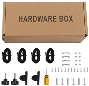 vidaXL Τέντα Σκάφους με 3 Αψίδες Μαύρη 183x196x137 εκ.