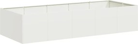 vidaXL Ζαρντινιέρα Λευκή 200x80x40 εκ. από Χάλυβα