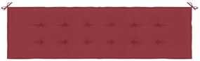 Μαξιλάρι Πάγκου Κήπου Μπορντό 180x50x7 εκ. Ύφασμα Oxford - Κόκκινο