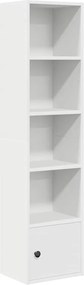 vidaXL Βιβλιοθήκη Λευκή 31x24x127 εκ. από Επεξεργασμένο Ξύλο