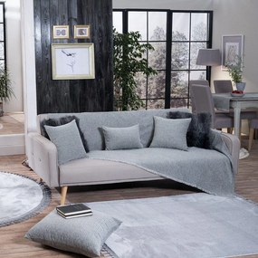 Ριχτάρι Melrose 11 Grey Teoran Three-Seater Ακρυλικό,Βαμβάκι, Polyester