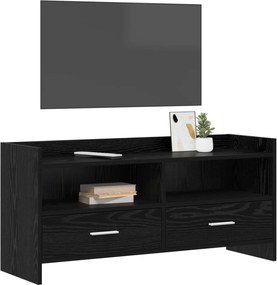 vidaXL Ντουλάπι TV 100 x 33 x 47 εκ Μαύρη Δρυς Επεξεργασμένο Ξύλο