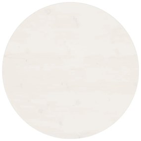 vidaXL Επιφάνεια Τραπεζιού Λευκή Ø70 x 2,5 εκ. από Μασίφ Ξύλο Πεύκου