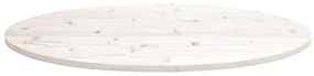vidaXL Επιφάνεια Τραπεζιού Οβάλ Λευκή 110x55x2,5 εκ. Μασίφ Ξύλο Πεύκου