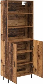 vidaXL Highboard 2 pcs Παλιό Ξύλο 69,5 x 32,5 x 180 εκ