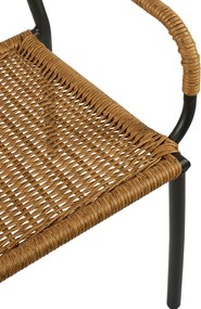 Πολυθρόνα Zucca Φυσικό με Μαύρο σκελετό 58 x 63 x 90