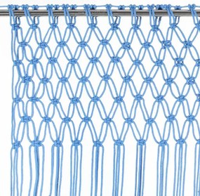 vidaXL Κουρτίνα Μακραμέ Μπλε 140 x 240 εκ. Βαμβακερή