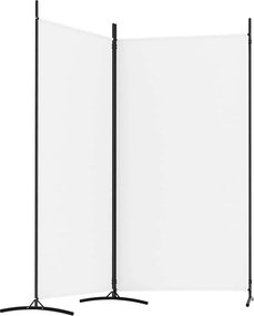 vidaXL Διαχωριστικό Δωματίου με 2 Πάνελ Λευκό 175 x 180 εκ. από Ύφασμα