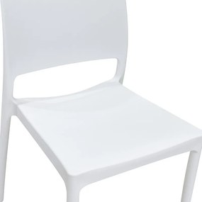 Καρέκλα Fenxy pakoworld pp σε λευκή απόχρωση 38x42x77εκ