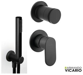 Armando Vicario SLIM Black Matt Παροχή νερού Στρογγυλή+Μίκτης εντ.+εκτροπέας περιστροφικός 500050-400 34374-400