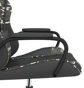 Καρέκλα Gaming Μασάζ Μαύρο/Παραλλαγή από Συνθετικό Δέρμα - Μαύρο