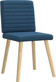 vidaXL Καρέκλες Τραπεζαρίας 4 τεμ. Μπλε Υφασμάτινες