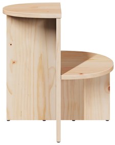vidaXL Τραπεζάκι Πλευράς Φυσικό 50 x 40 x 50 εκ Συμπαγές ξύλο πεύκου