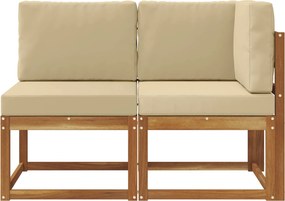 vidaXL Εξωτερικός Μεσαίος και Γωνιακός Καναπές με μαξιλάρι 2 Τεμάχιο