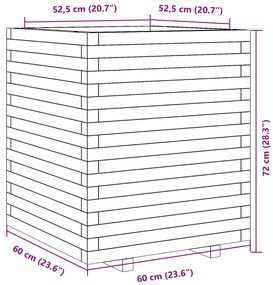 ΖΑΡΝΤΙΝΙΕΡΑ ΚΗΠΟΥ ΛΕΥΚΗ 60X60X72 ΕΚ. ΑΠΟ ΜΑΣΙΦ ΞΥΛΟ ΠΕΥΚΟΥ 3282615