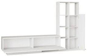 Σύνθετο σαλονιού Damon pakoworld σε λευκή απόχρωση 140x29.5x39.5εκ (1 τεμάχια)