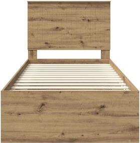 vidaXL Σκελετός Κρεβατιού Artisan Δρυς 90 x 190 cm