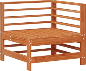 vidaXL Σετ Ξαπλώστρας Κήπου 5 pcs Κερωμένο Καφέ Στερεό πεύκο