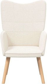 vidaXL Πολυθρόνα Κρεμ 62 x 67 x 95,5 εκ Υφάσματος Sherpa
