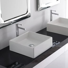 Scarabeo Teorema 40 8031/40 Λευκός Πορσελάνινος Νιπτήρας Μπάνιου Επιτραπέζιος 39x39cm