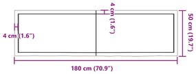 ΠΑΓΚΟΣ ΜΠΑΝΙΟΥ ΑΝ. ΚΑΦΕ 180 X 50 X 4 ΕΚ. ΕΠΕΞΕΡΓ. ΜΑΣΙΦ ΞΥΛΟ 3156165