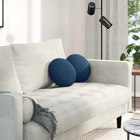 vidaXL Μαξιλάρια καθισμάτων 2 pcs Μπλε Ø30 x 13 εκ ύφασμα