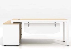 THESIS Γραφείο Αναστρέψιμη Γωνία, Απόχρωση Beech - Άσπρο