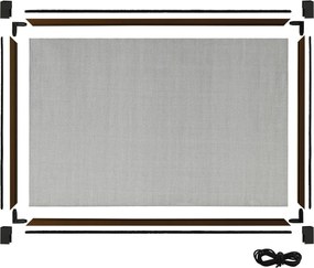 vidaXL Σήτα Παραθύρου Επεκτεινόμενη Καφέ (75-143)x50 εκ.