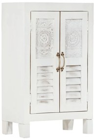 vidaXL Ντουλάπι Λευκό 55 x 30 x 90 εκ. από Μασίφ Ξύλο Ακακίας